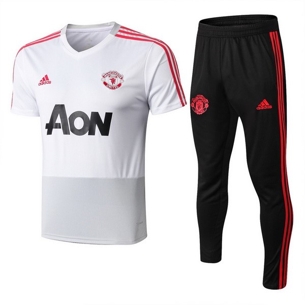 Entrenamiento Manchester United Conjunto Completo 2018/19 Blanco Rojo